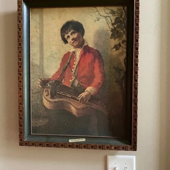 THE HURDY GURDY BOY Vintage Print BY W.HUNT - Picture 9 of 11